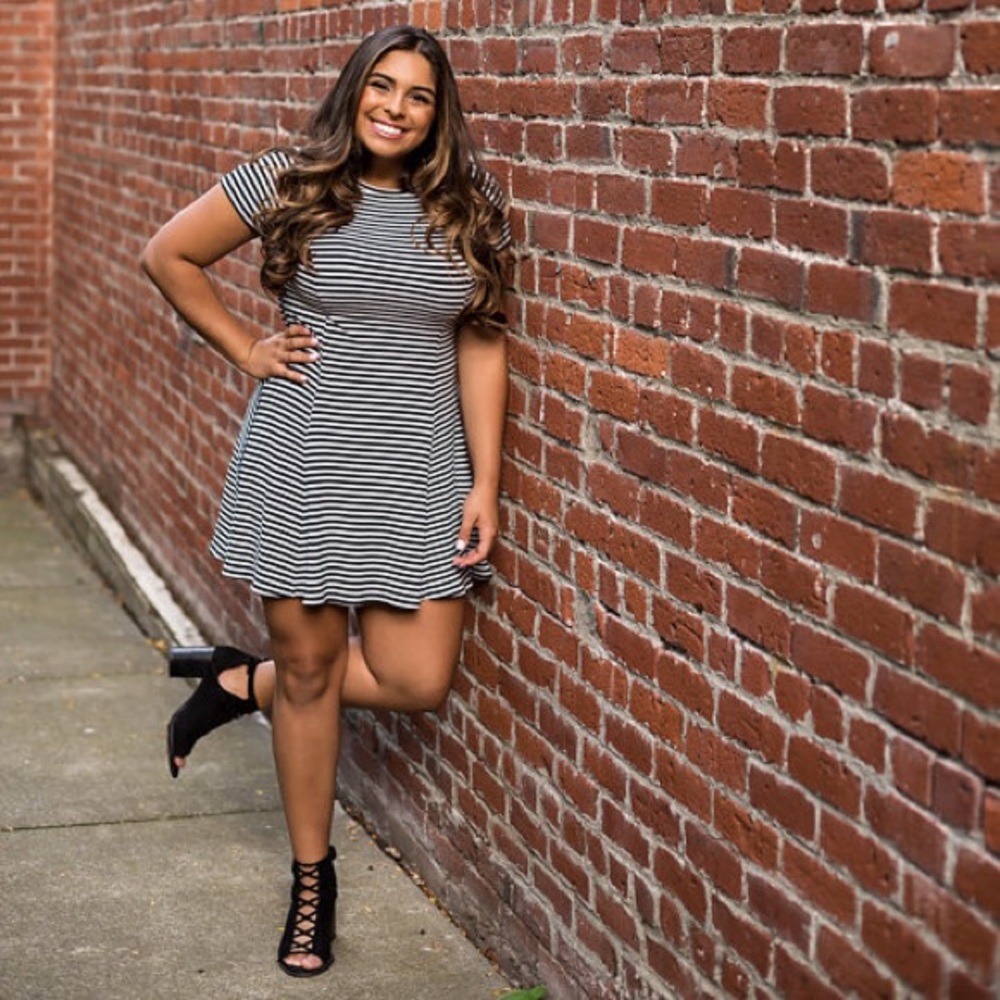 striped BDG dress!!